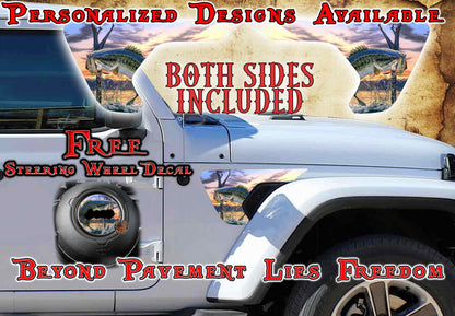 Jumping Bass fender vent decal for the JL or JT 2018 or newer