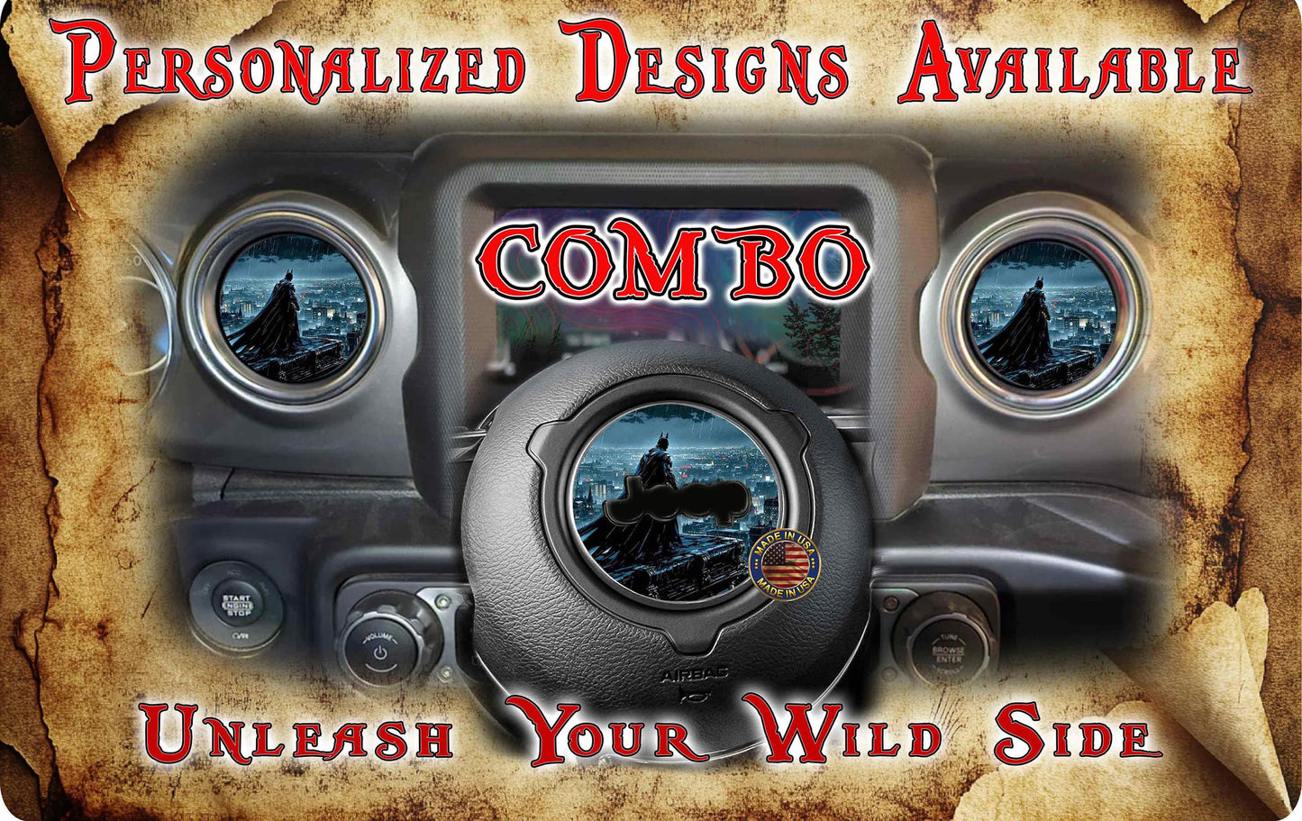 Steering wheel decal batman 109