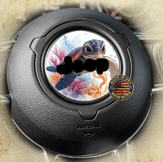 Steering wheel decal Sea turtle