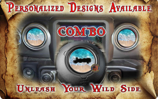 Beach Steering wheel decal 110