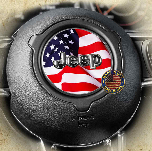 Steering wheel decal American flag
