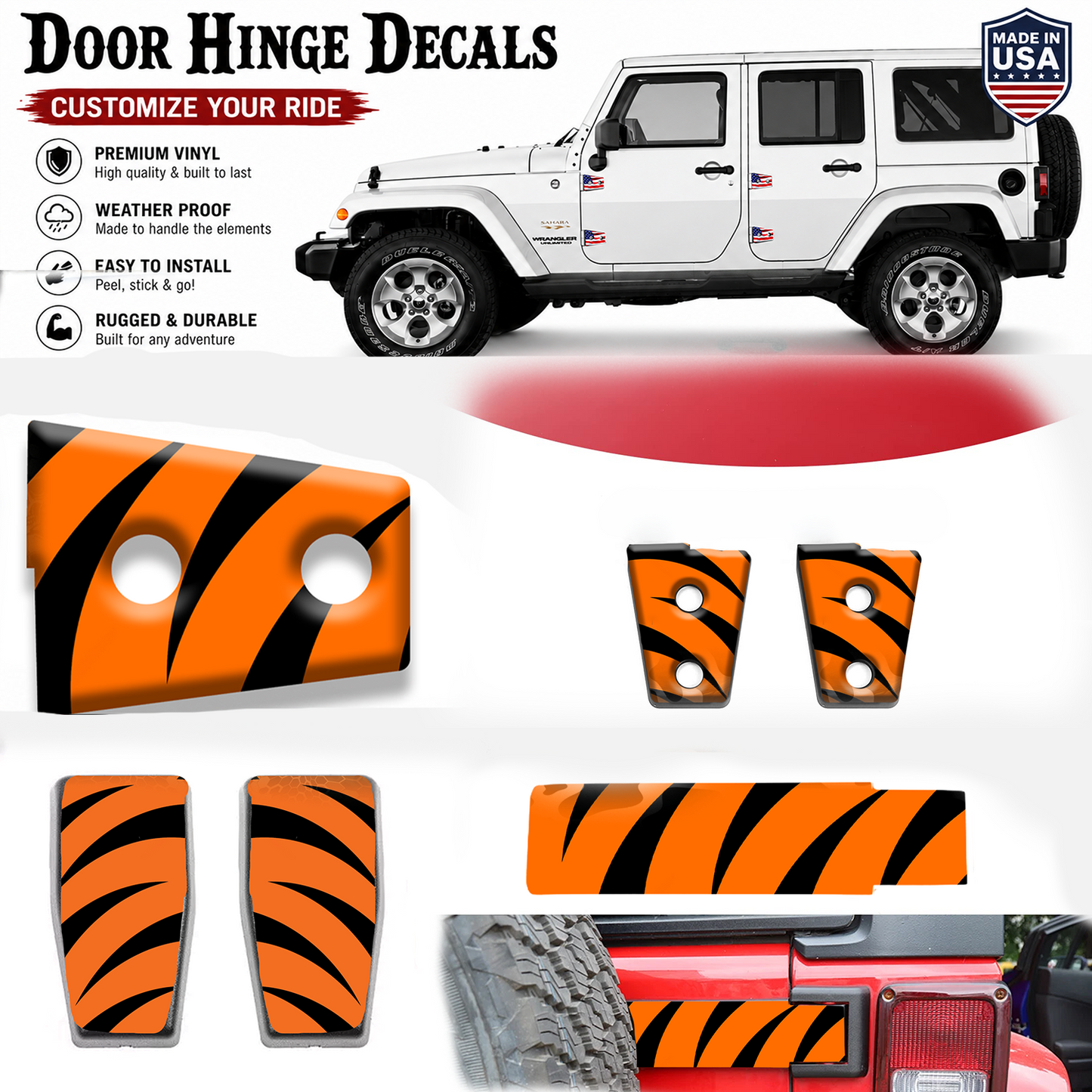 Tiger strip hinge bundle 12