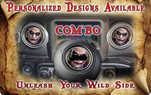 Steering wheel decal Joker