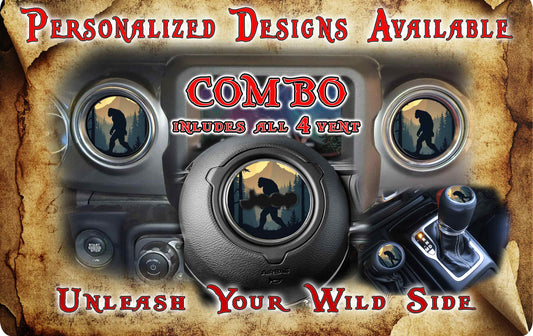 Steering wheel decal Bigfoot 149