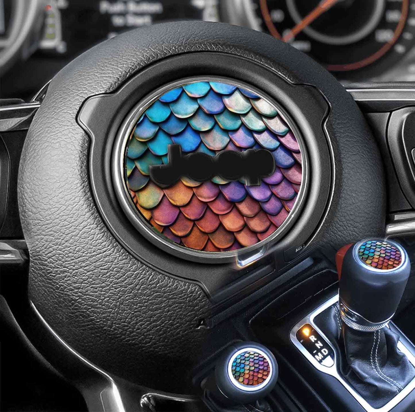 Steering wheel decal Dragon scales 230