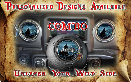 Steering wheel decal batman