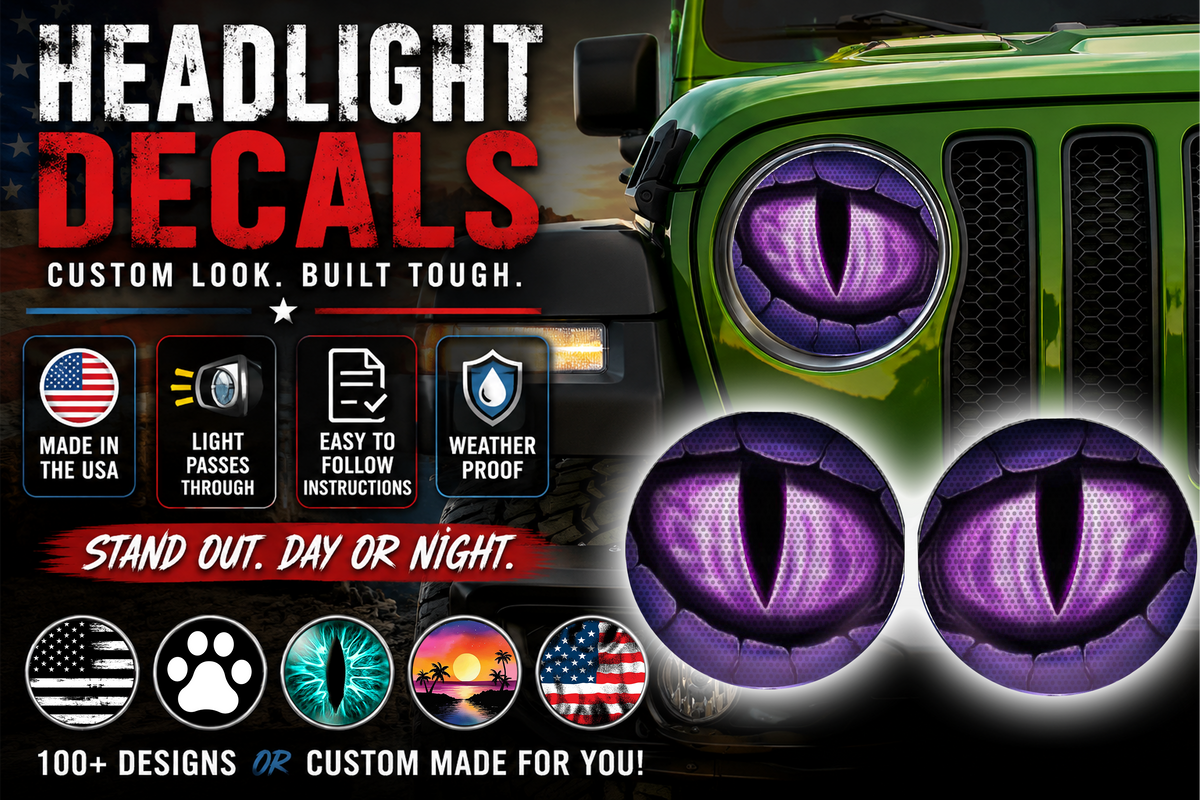 Purple dragon for a round beast headlight decal 78