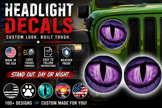 Purple dragon for a round beast headlight decal 78