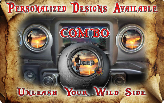 Steering wheel decal fishing