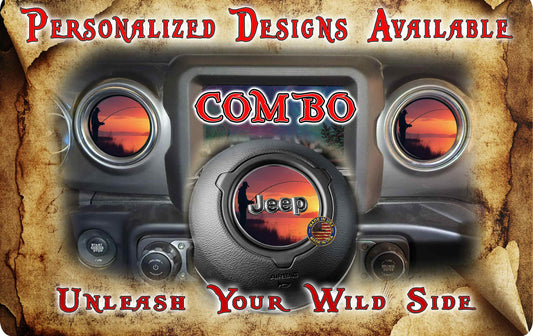 Steering wheel decal fishing