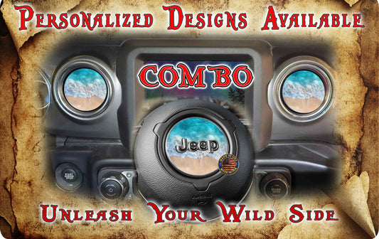 Beach Steering wheel decal