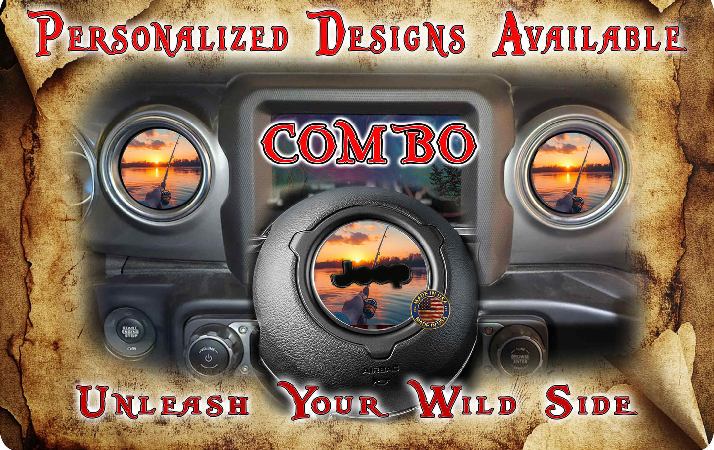 Steering wheel decal Fishing 231