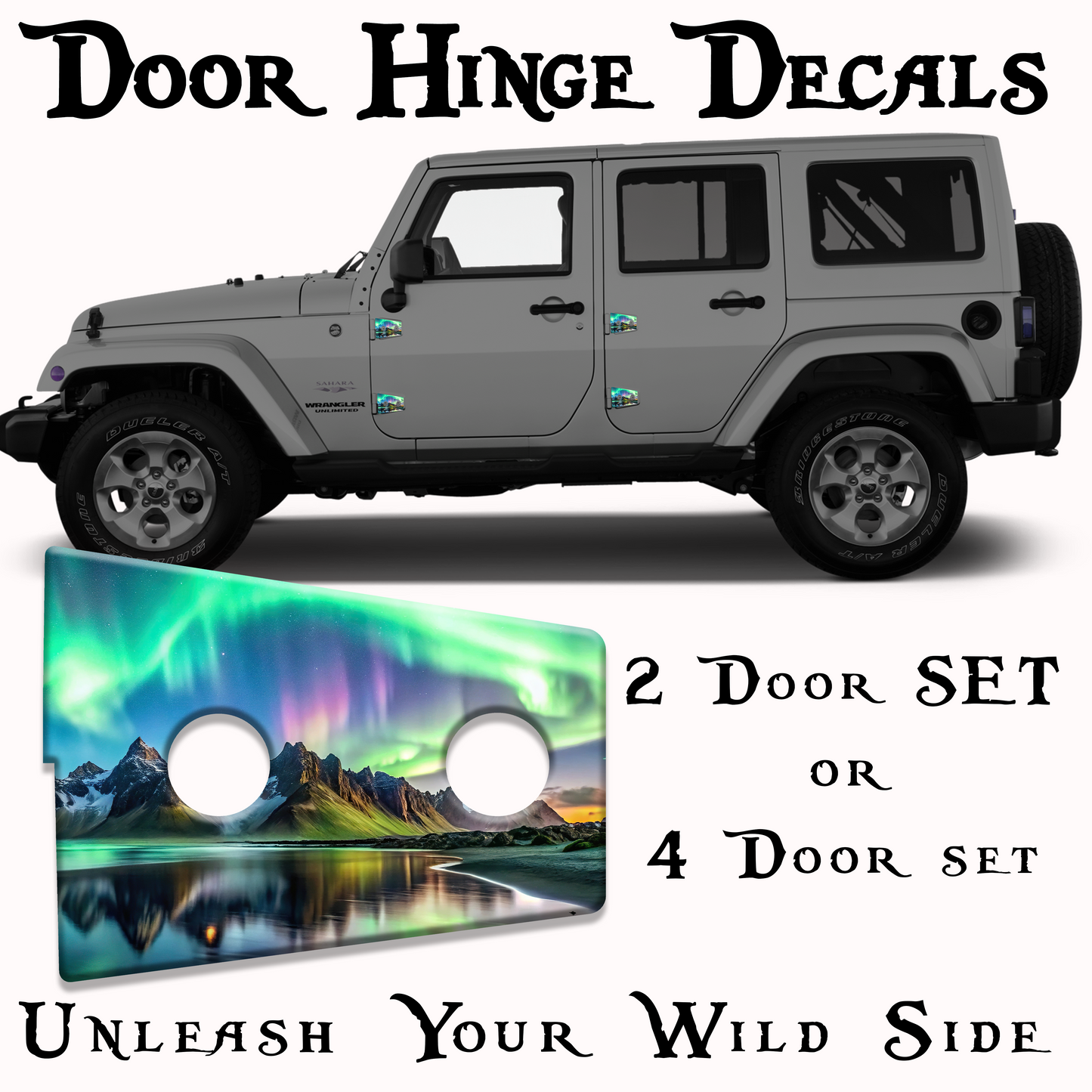 Northern lights mountains print hinge bundle 9