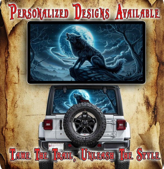 Wolf Rear window see through graphic.