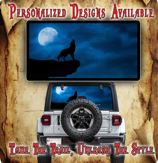 Wolf Rear window see through graphic.