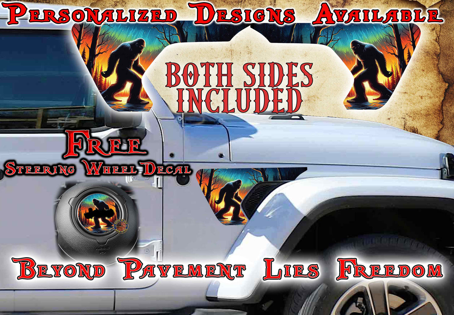 Bigfoot cabin fender vent for the JL or JT 2018 or newer