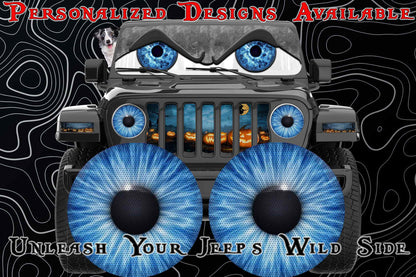 Blue headlight decal