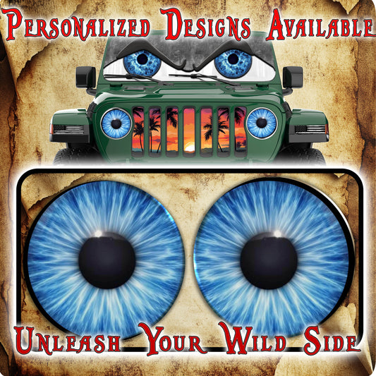 Blue headlight decal 102