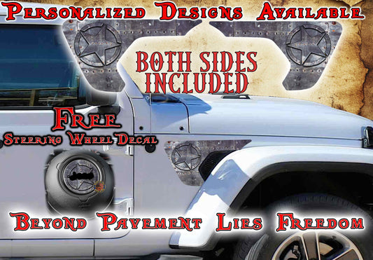 Airplane skin OM fender vent for the JL or JT 2018 or newer