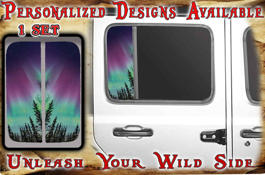 Side door window aurora borealis 167