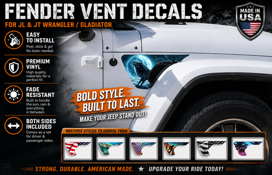fender vent for the JL or JT 2018 or newer Blue wolf moon 117