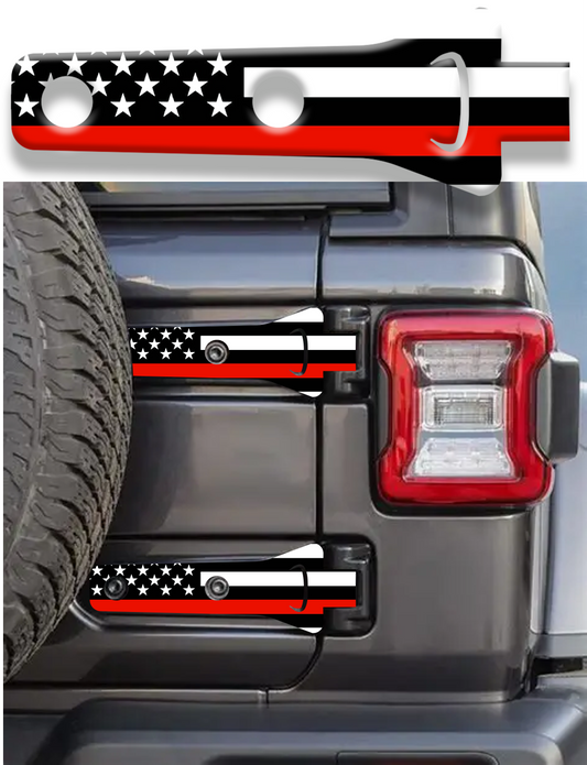 Rear gate hinge decal Fire flag 11