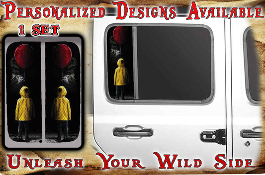 Side door window red ballon 197