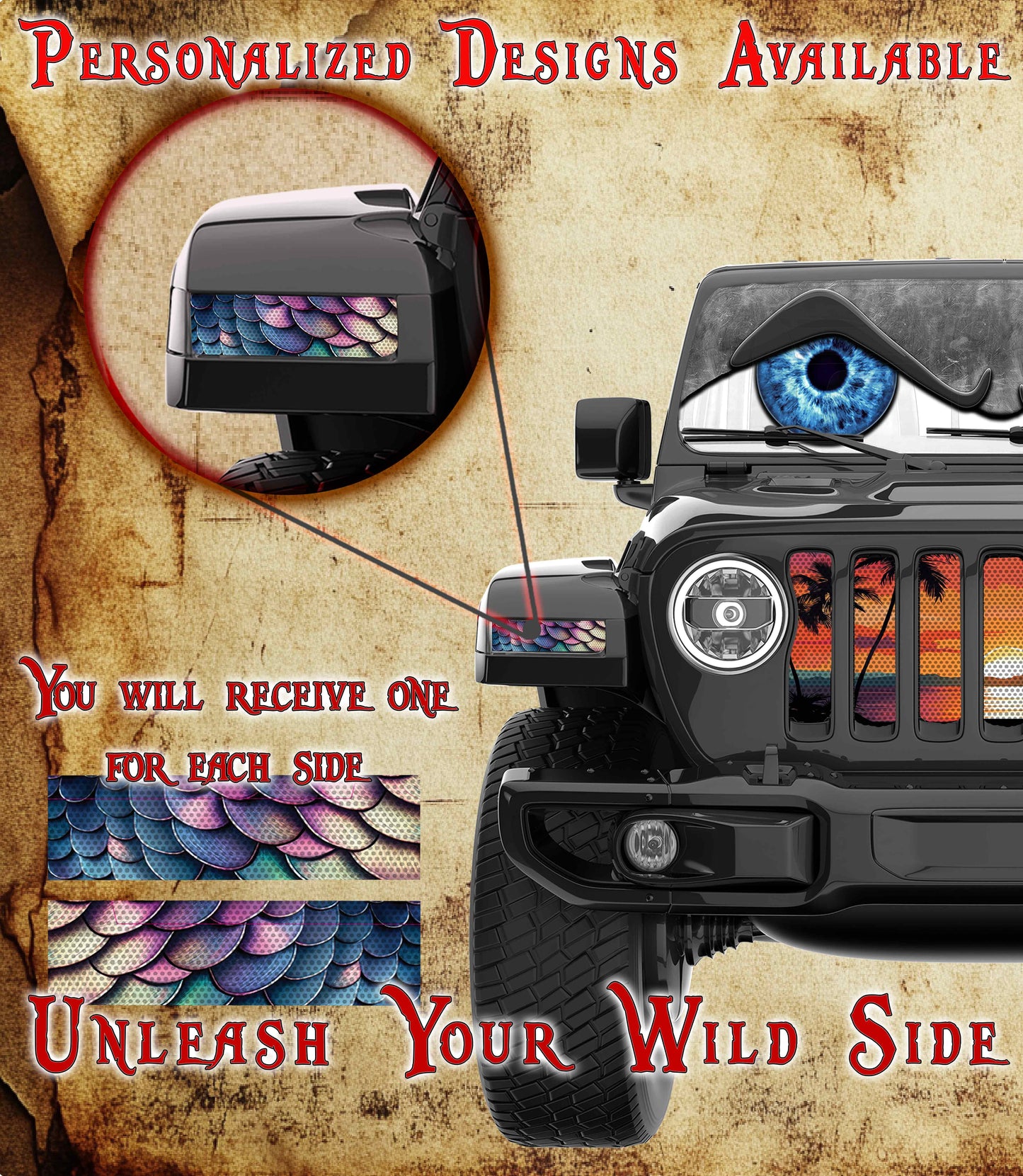 Scales Jl and Gladiator Turn signal decal