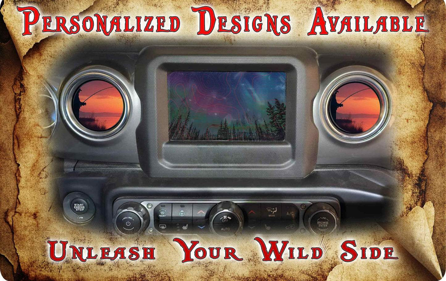Steering wheel decal Fishing 139