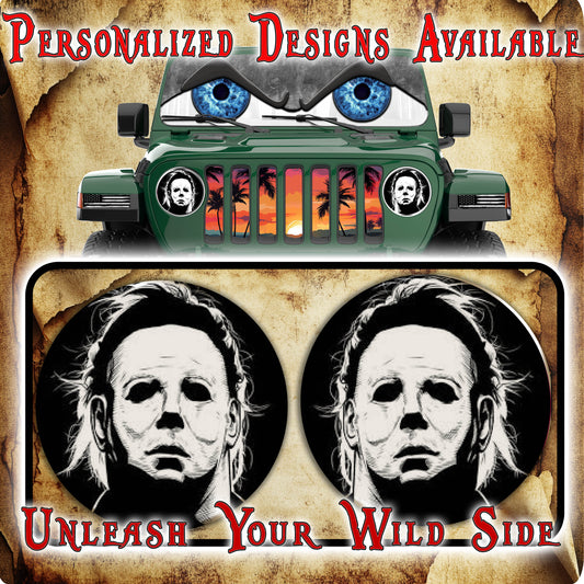 M myers eyes headlight decal 144