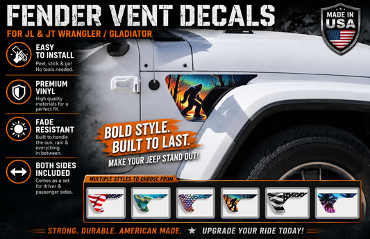 Bigfoot cabin fender vent for the JL or JT 2018 or newer 14