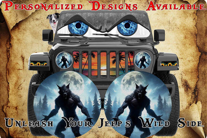 Werewolf eyes headlight decal