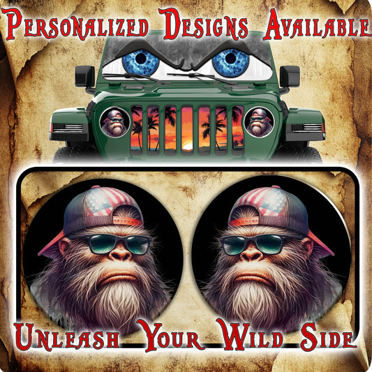 Bigfoot round headlight decals 151