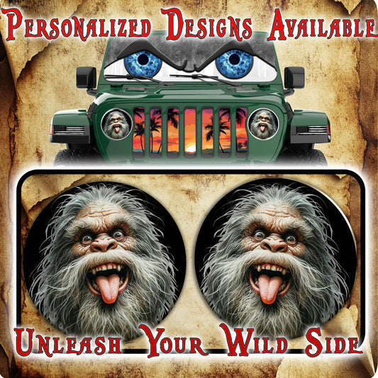 Bigfoot round headlight decals 152