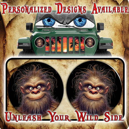 Bigfoot round headlight decals 153