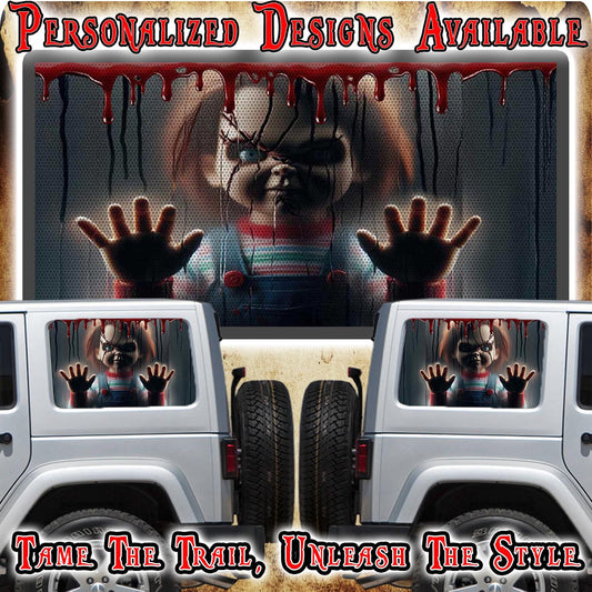 Let me come out to play Chucky Rear quarter window see through graphic.