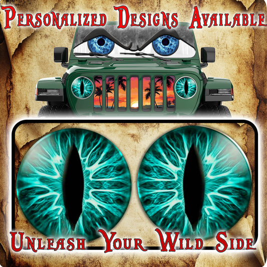 Teal eyes for the headlight decals 163