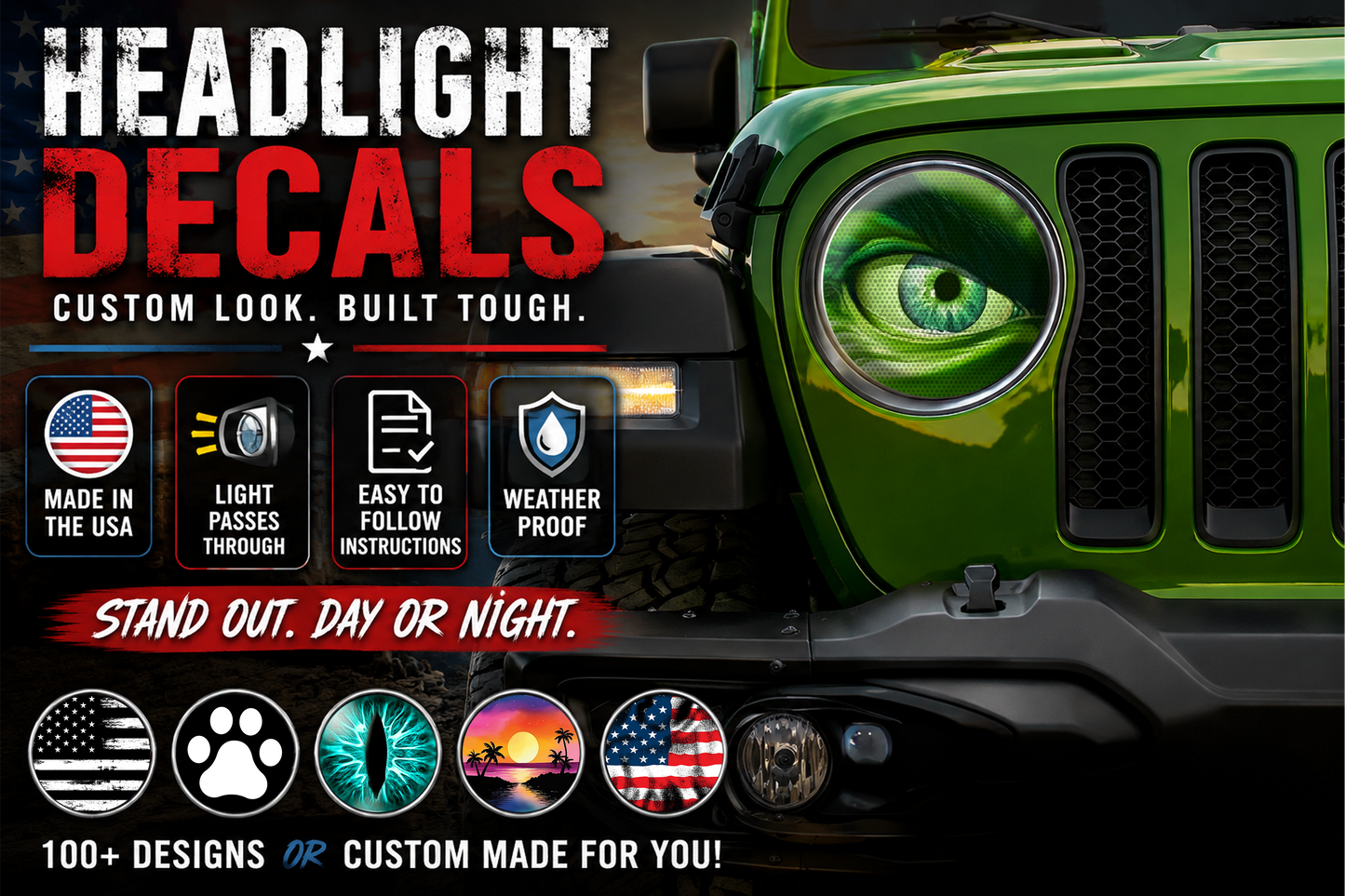 Hulk eye for a round headlight. 167