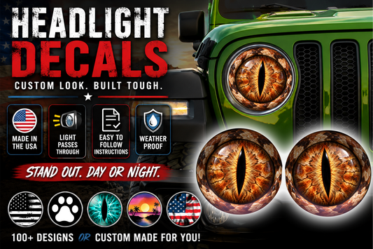 Copper head snake Eye Headlight Decals 176