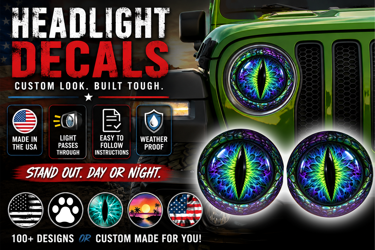 Blue dragon Eye Headlight Decals 177
