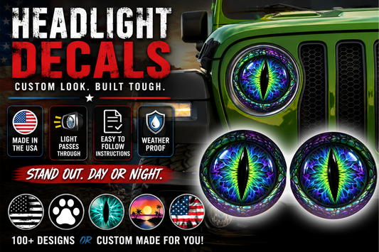 Blue dragon Eye Headlight Decals 177