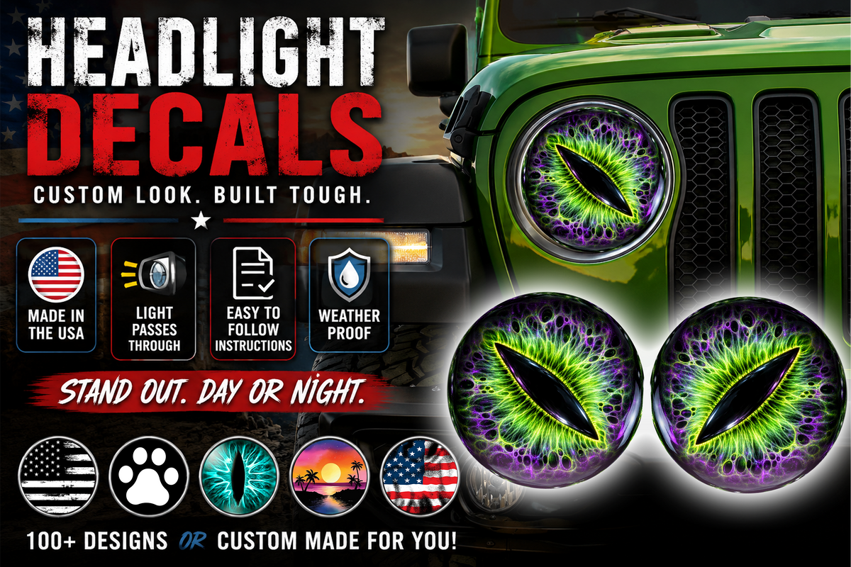 Alien snake Eye Headlight Decals 177