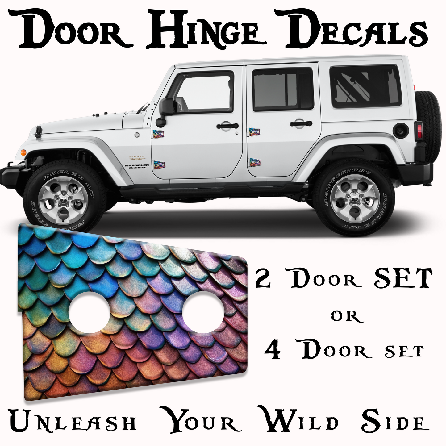 Dragon scales Door hinge decals 17