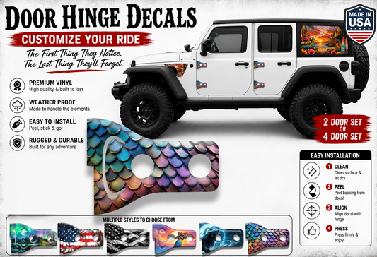 Dragon scales Door hinge decals 17
