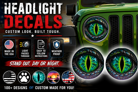 Green dragon Headlight Decals 180