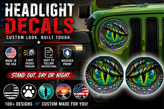 Mean Green dragon Headlight Decals 181