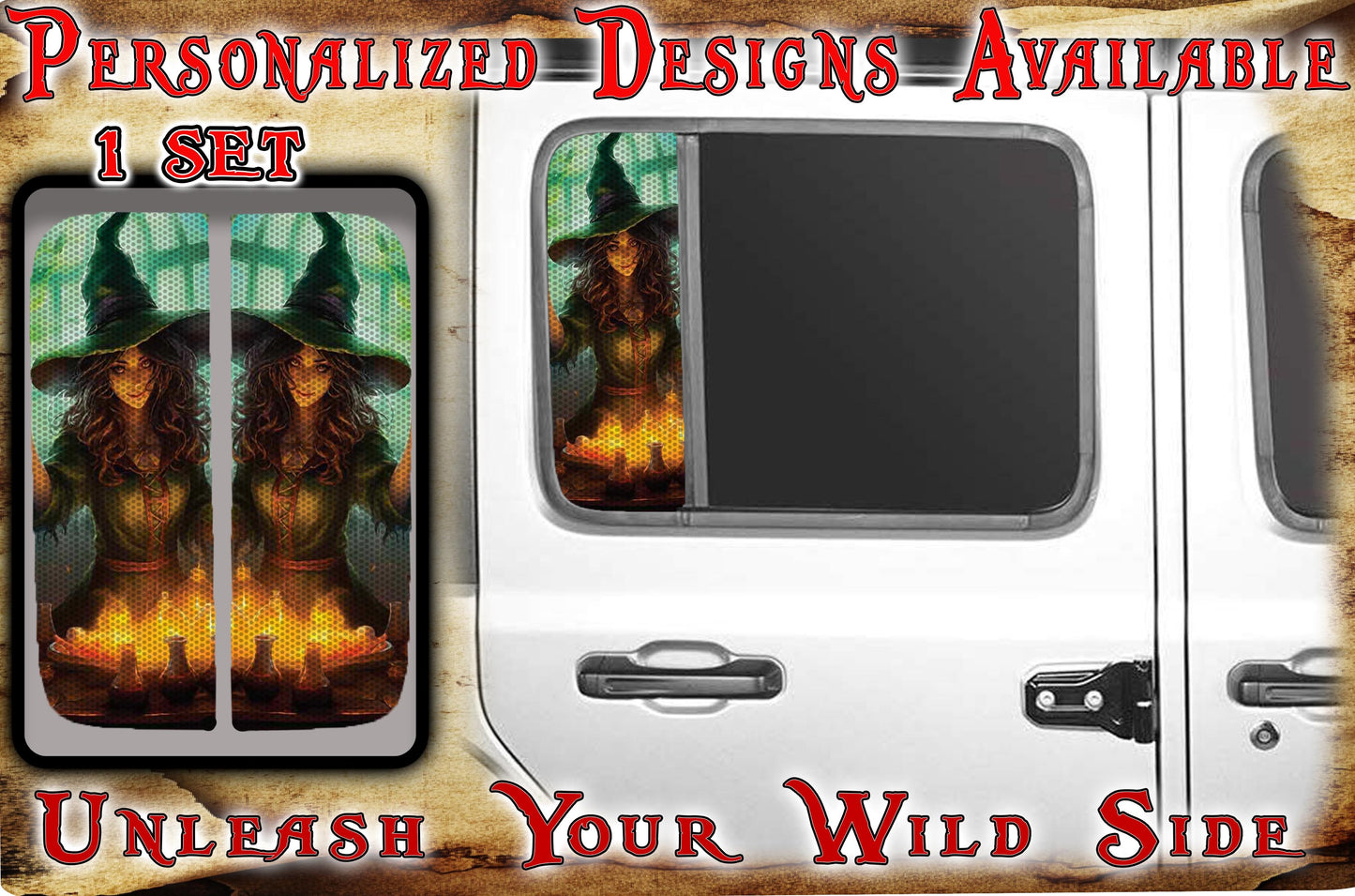 Witch Side door window decal 189