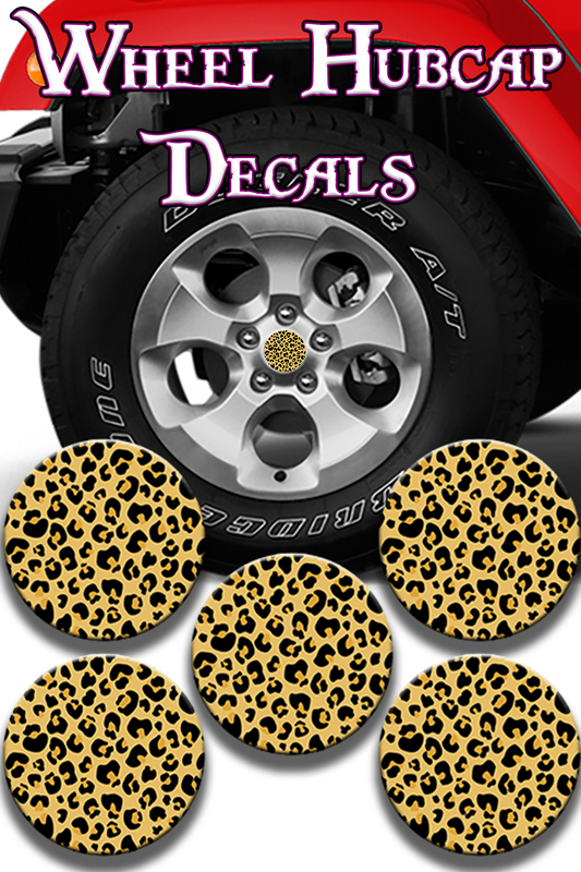 Leopard print design Hub cap decal 18