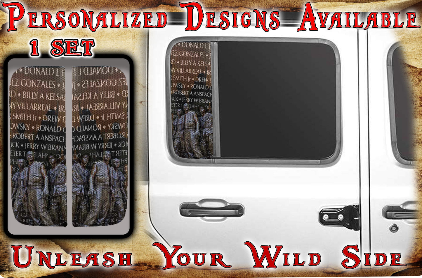 The wall Side door window decal  191