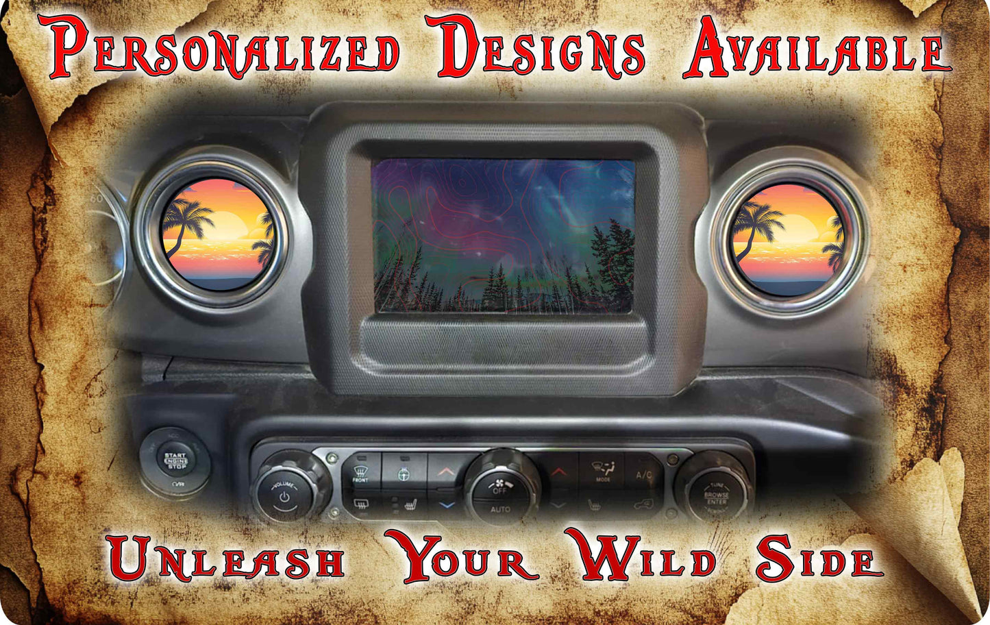 Steering wheel decal Beach 196